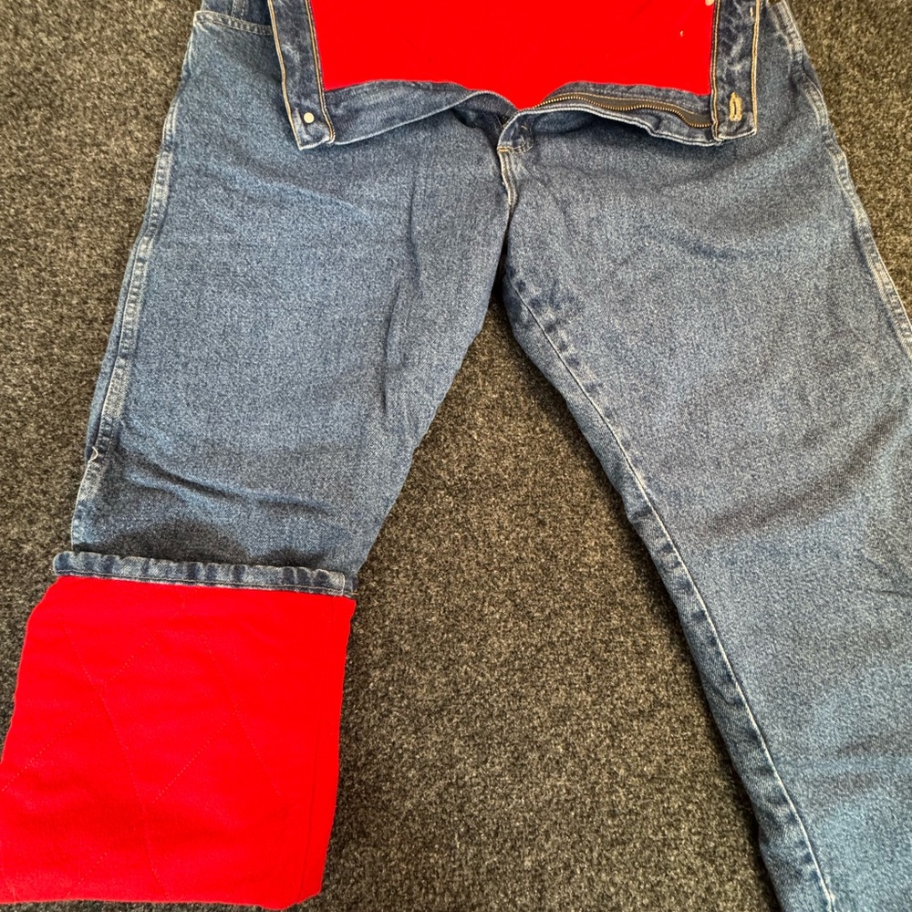 Men's Fleece Lined Wrangler Light Blue Relaxed Fit Jeans‎ NWOT
